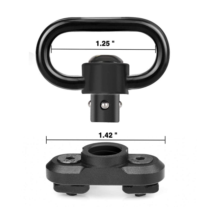 CVLIFE Sling Mount 1.25" Sling Swivel 2-Pack for Two Point Sling - BeesActive Australia
