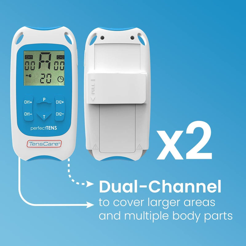 TensCare Perfect TENS - Clinically Proven TENS Machine for Relief from Back, Hip, Leg, Arm Pains, Arthritis and Sciatica - BeesActive Australia