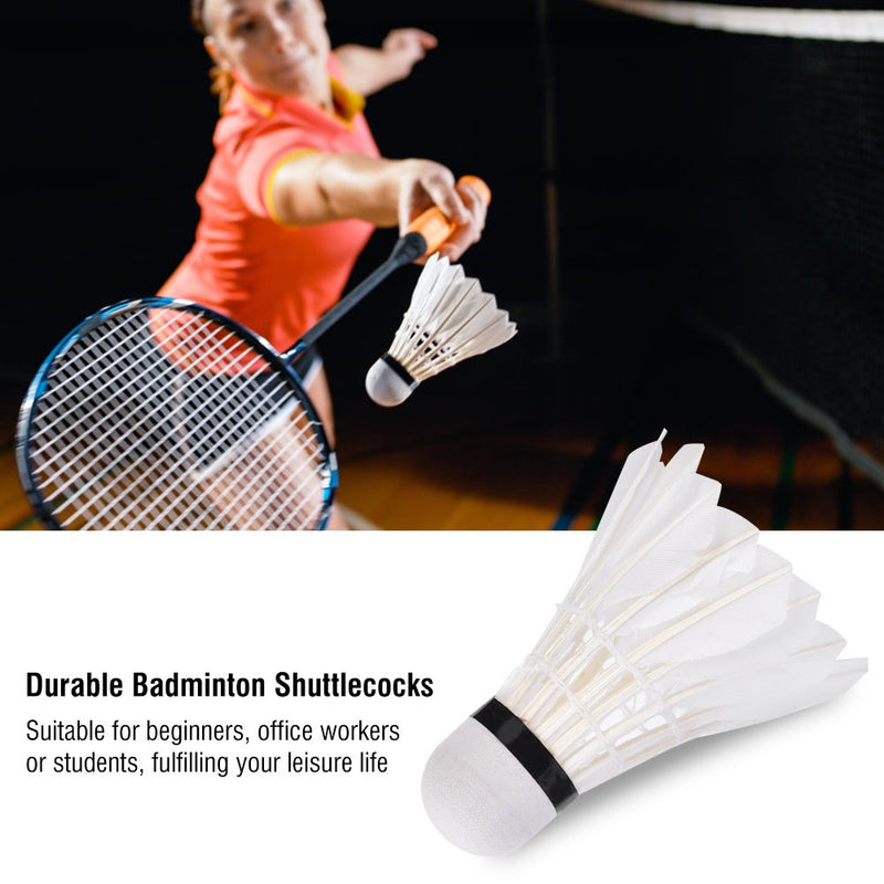 Feather Badminton Shuttlecocks, 3Pcs Professional Training Sport Badminton Balls Durable Birdies Badminton Shuttlecocks with Great Stability and High Speed for Outdoor Indoor Sport Entertainment badm - BeesActive Australia