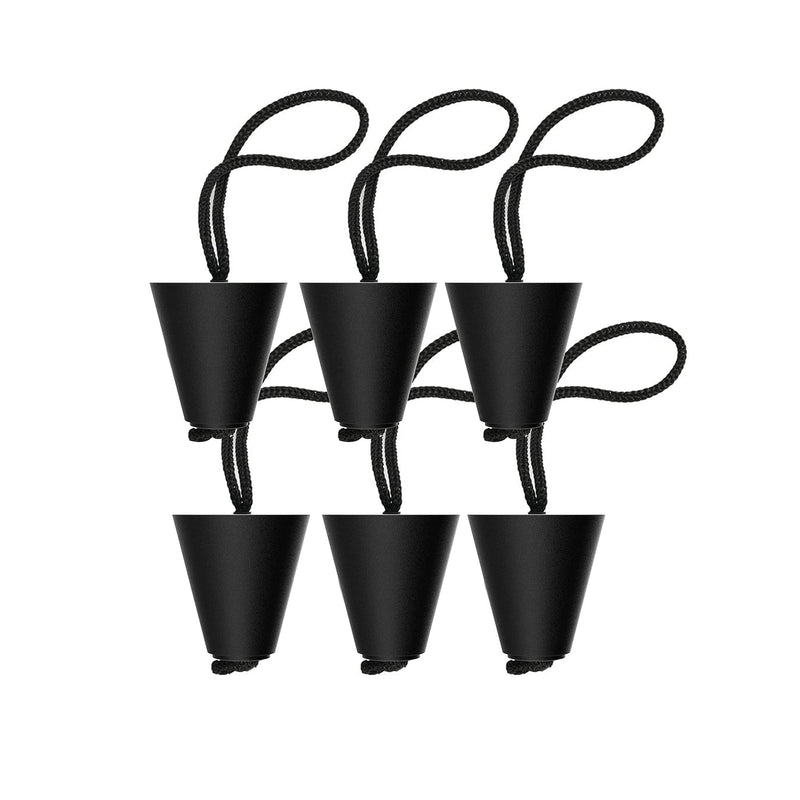 Hikeen 6 Pieces Kayak Plugs Scupper Plugs Kayak Drain Plugs with Lanyard Kayak Plugs for Sit on Top - BeesActive Australia