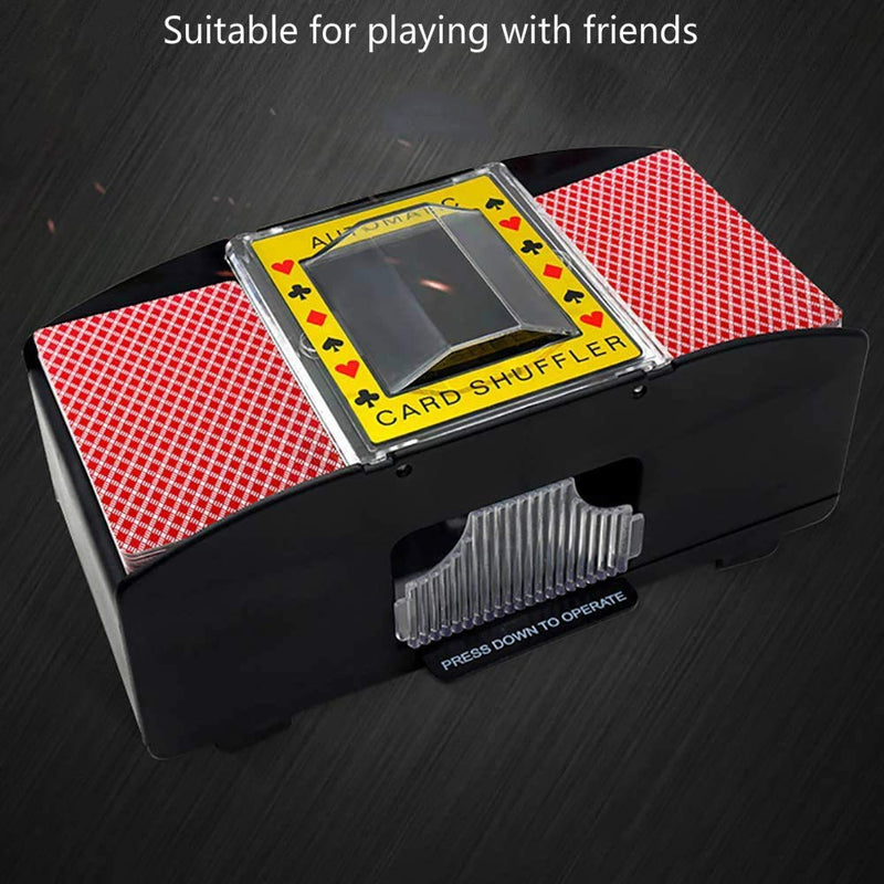 Avicii Fovever ZZ Automatic Poker Card Shuffler，1-2 Decks Poker Shuffles Card Shuffler Machine Battery-Operated Electric Shuffler for Home Party Club，Black navy - BeesActive Australia