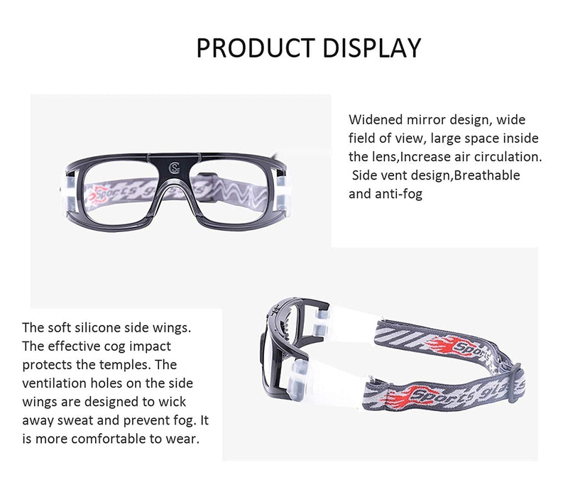 SooGree Basketball Sports Goggles Protective Eyewear for Men Safety Glasses Gray - BeesActive Australia