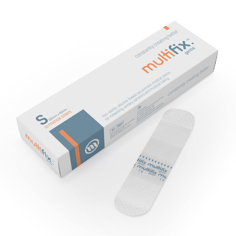 Multi Fix Gentle – Catheter/Medical Adhesive Tubing Securement, Re-Adhesive with Silicone Technology, Friendly on The Skin Catheter Adhesive for use with Urinary Incontinence Products (Small) S (Pack of 10) - BeesActive Australia