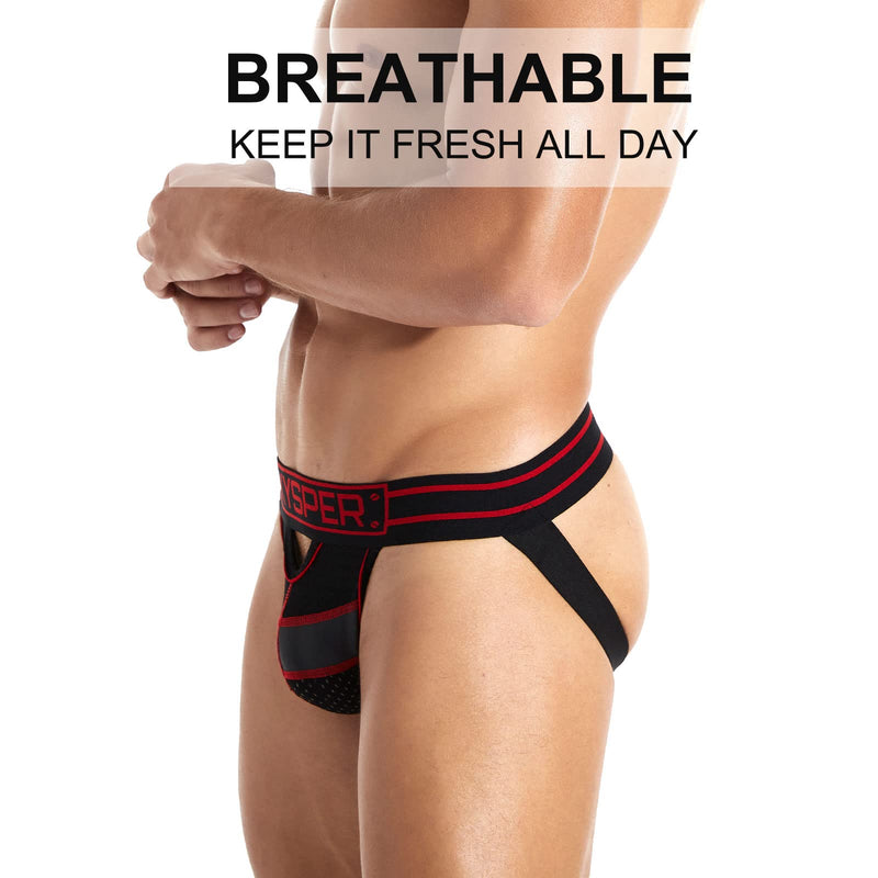 SKYSPER Jockstrap Athletic Supporters for Men Jock Strap Male Underwear Sg30-red Medium - BeesActive Australia