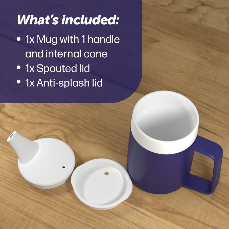 JFA Supplies 1 Handle 165ml Blue Adult Drinking Mug/Drinking Cup/Sippy Cup/Non Spill Cup - BeesActive Australia