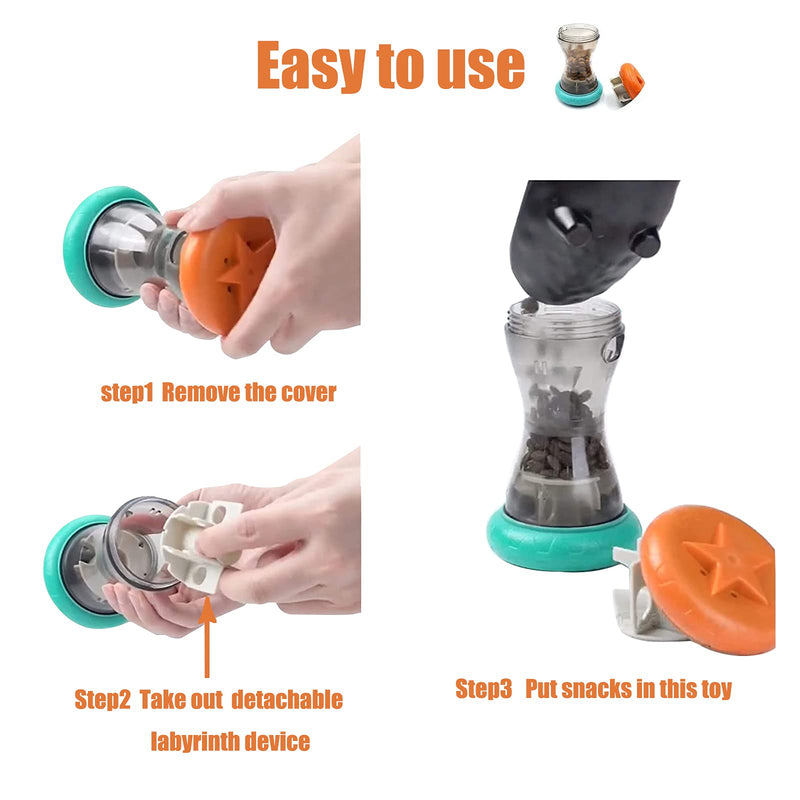 Treat Dispensing Puzzle Toys for Small Dogs,Interactive Chase Toys,Slow Feeder,Perfect Alternative to Slow Feeder Dog Bowls to Improves Pets Digestion,Barbell-Shaped Dog Toys - BeesActive Australia