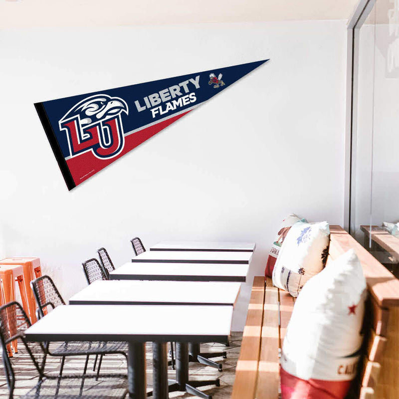 College Flags & Banners Co. Liberty University Pennant Full Size Felt - BeesActive Australia