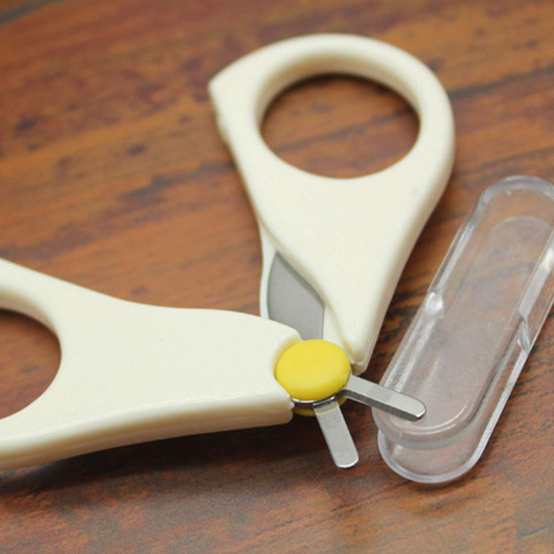 HEIGOO Newborn Baby Nail Scissor，Baby Nail Scissors with Short Blades，Use for Cutting Baby Fingernails,White - BeesActive Australia