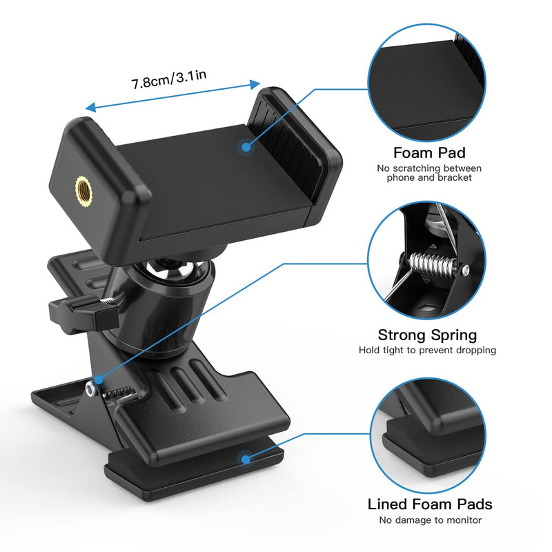 Adjustable Phone Holder for Concept 2 Rowing Machine, Rotatable and Stable Phone Mount Compatible with PM 5 Monitors of RowErgs, SkiErg and BikeErg (Concept 2 Rower) - BeesActive Australia