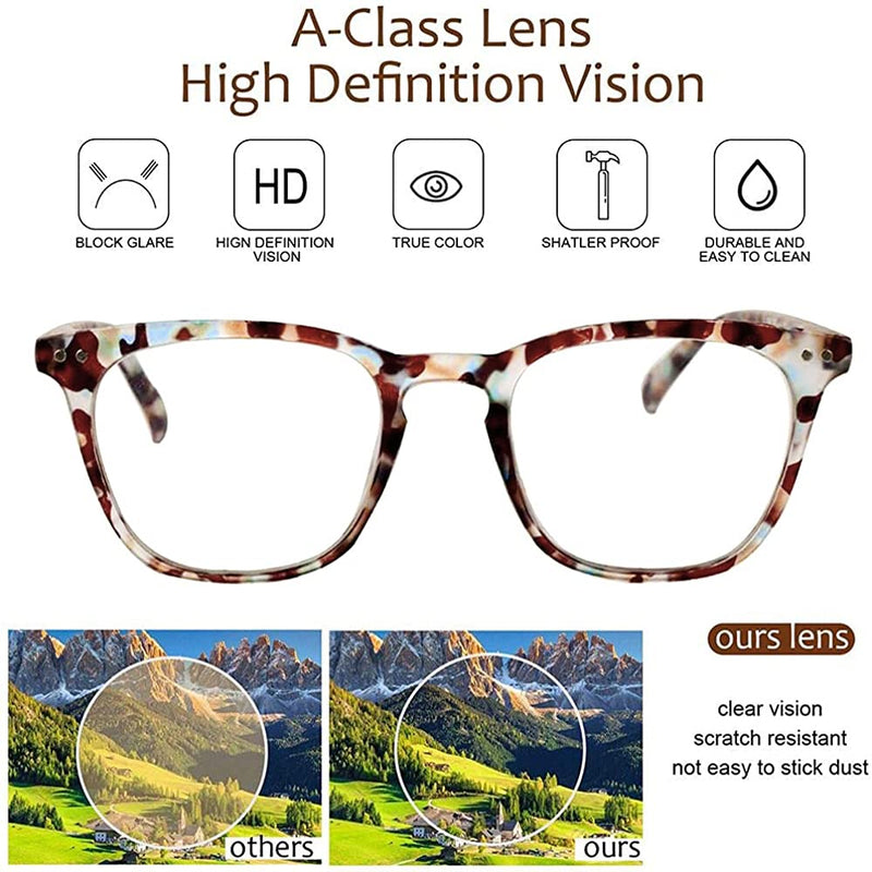 JiSoo Reading Glasses Women/Men Designer Readers, Ladies Reading Glasses with Spring Hinge A-multicolor 2.0 x - BeesActive Australia