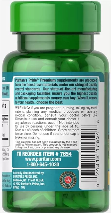 Puritan's Pride Ginkgo Biloba Extract (Ginkgo Biloba), 60mg, 120 Tablets - BeesActive Australia