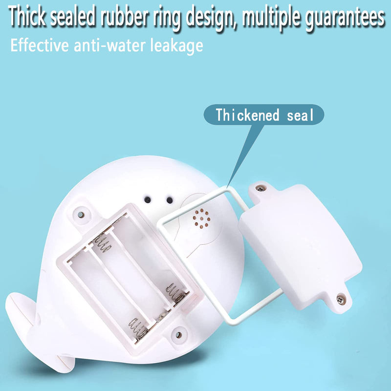 VI AI Baby Bath Toys, Whale Induction Spray Water Toy with LED Light Up, Sprinkler Toy for Baby Kids Toddler Infant Whale Bathtub Toy - White - BeesActive Australia