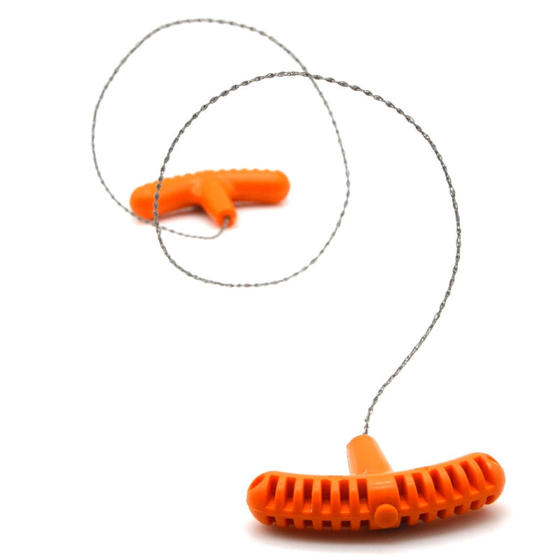 PiscatorZone 2PCS Rescue Cable Wire Hunting Fishing Hiking Camping Saw Wire Survival Chain Saw with Orange Handles Piscator Zone Outdoor Equipments - BeesActive Australia