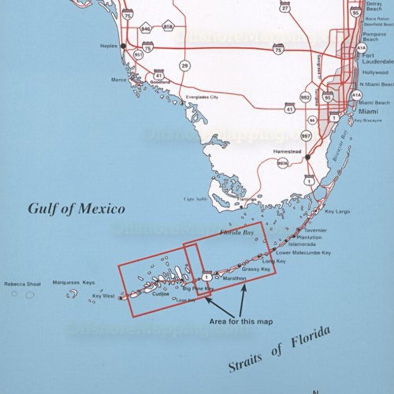 [AUSTRALIA] - Top Spot N208 Map- Middle Key Long Key To Boca Chica Key LORAN-C & GPS 