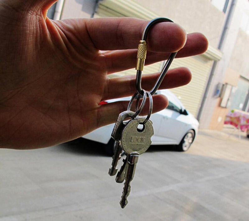 EKLOEN 5pcs MINI Titanium Locking Carabiner, Perfect D-ring for Outdoor and Indoor Use - BeesActive Australia