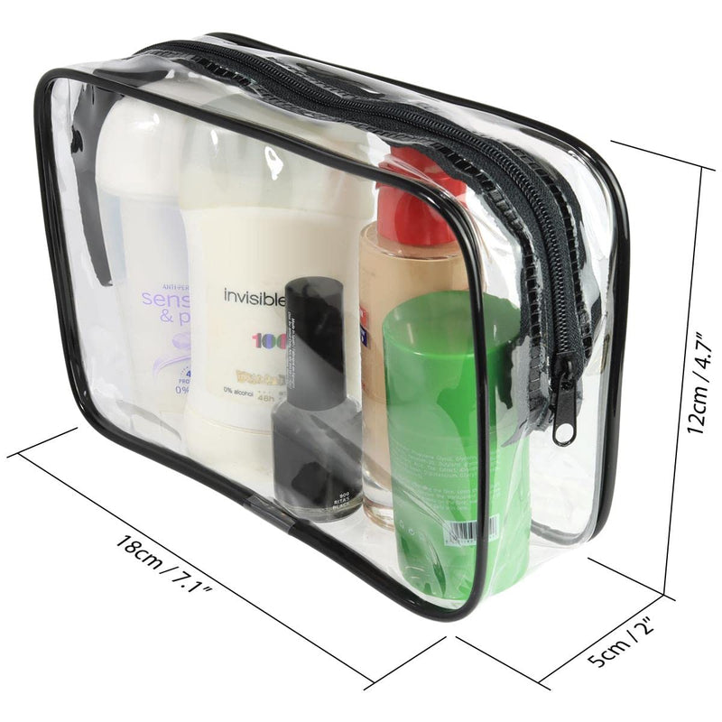 igadgitz home U7182 Clear Travel Toiletries Bag, Clear Cosmetic Bag, Clear Toiletry Bag - 2pcs - BeesActive Australia
