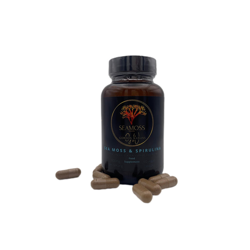 Organic Irish Sea Moss Capsules | 60 Vegan Capsules | GMO Free | Gordon Watkins Exclusive Botanical Blend (Spirulina) Spirulina - BeesActive Australia