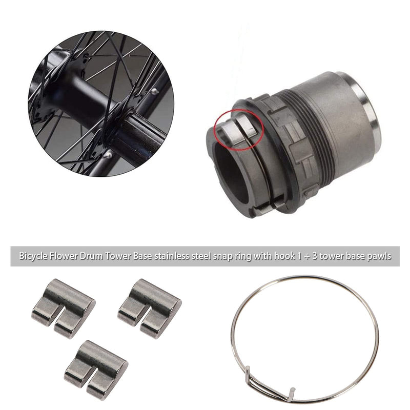Set of 4 Bicycle Hub Pawl Spring Kit 26mm Freehub Spring Tower Base Pawl Cassette Driver MTB Road Bike Hub Replacement Accessories for Hub Tower Base - BeesActive Australia
