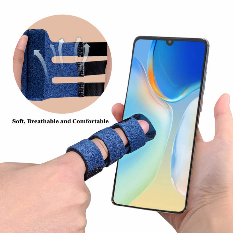 Upgraded Finger Splints (4Pcs), Trigger Finger Splint Finger Brace with 3 Fixing Strap for Mallet Finger, Broken Finger Protector, Knuckle Immobilization, Straightening Support, Arthritis Pain Relief - BeesActive Australia
