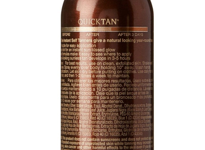 Body Drench Quicktan Quick Tan Bronzing Spray Medium Dark (The Perfect Ultra Bronzing Self-tanner a Fast-drying Formula) - Size 6 Oz / 170g (Pack of 2) - BeesActive Australia