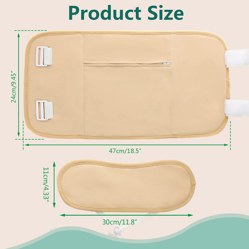 LALASTYLE Castor Oil Pack Wrap Kit, Reusable Organic Castor Oil Pack with Adjustable Elastic Strap, Soft Comfortable Neck Castor Oil Pack for Liver Detox Insomnia Constipation Muscle Pain - BeesActive Australia