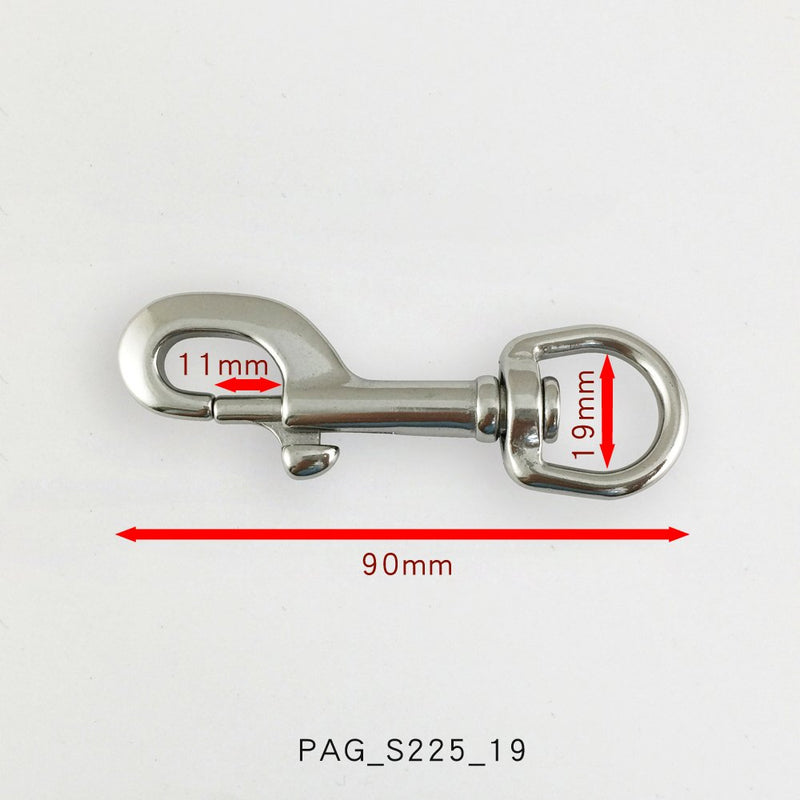 [AUSTRALIA] - Proteus Marine Grade Clip Stainless Steel Swivel Eye Bolt Snap, 3/8, 1/2, 3/4, 1, 1-1/4 inch, Pack of 5 3/4"(19mm) 