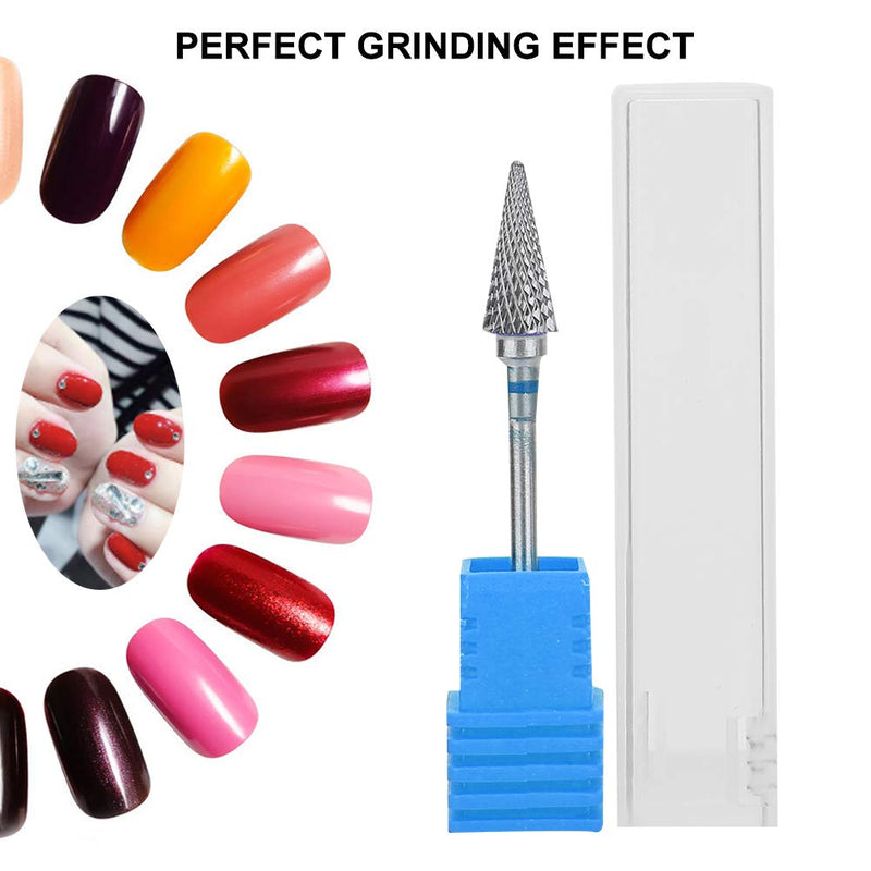 Nail Drill Bits,Tungsten Steel Nail Art Manicure Drill Bits Electric Pedicure Manicure Grinding Head Nail Polishing Accessory Portable Electric Nail Drill (Blue) - BeesActive Australia