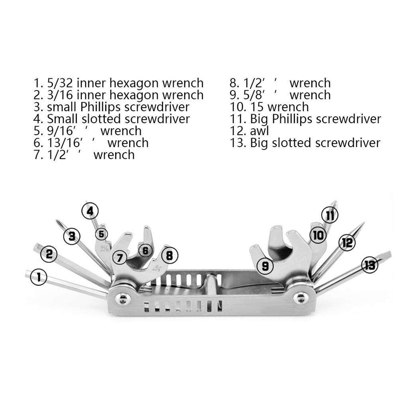 [AUSTRALIA] - Vbestlife Professional Diver Tool Kit 8 in 1 Scuba Diving Diver Pick Valve Repair Multi Tool Set for Repairing & Adjusting Scuba Diving Regulators 