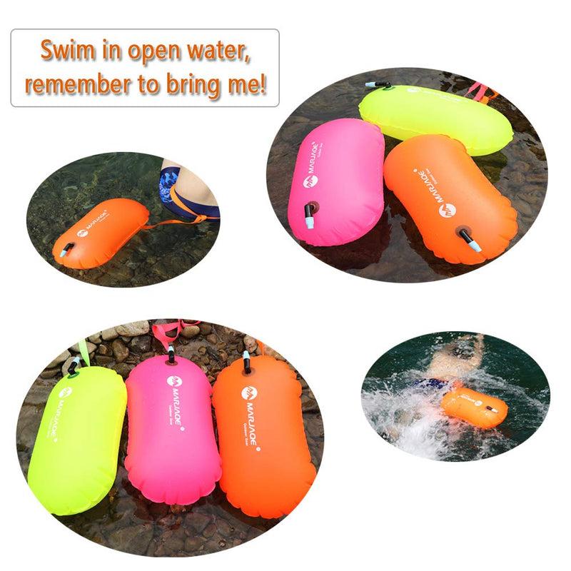 MARJAQE Swim Buoy for Open Water Swimmers Triathletes Kayakers Snorkelers, Swim Float and Drybag for Open Water Swim Buoy Float for Safer Swim Training Green - BeesActive Australia