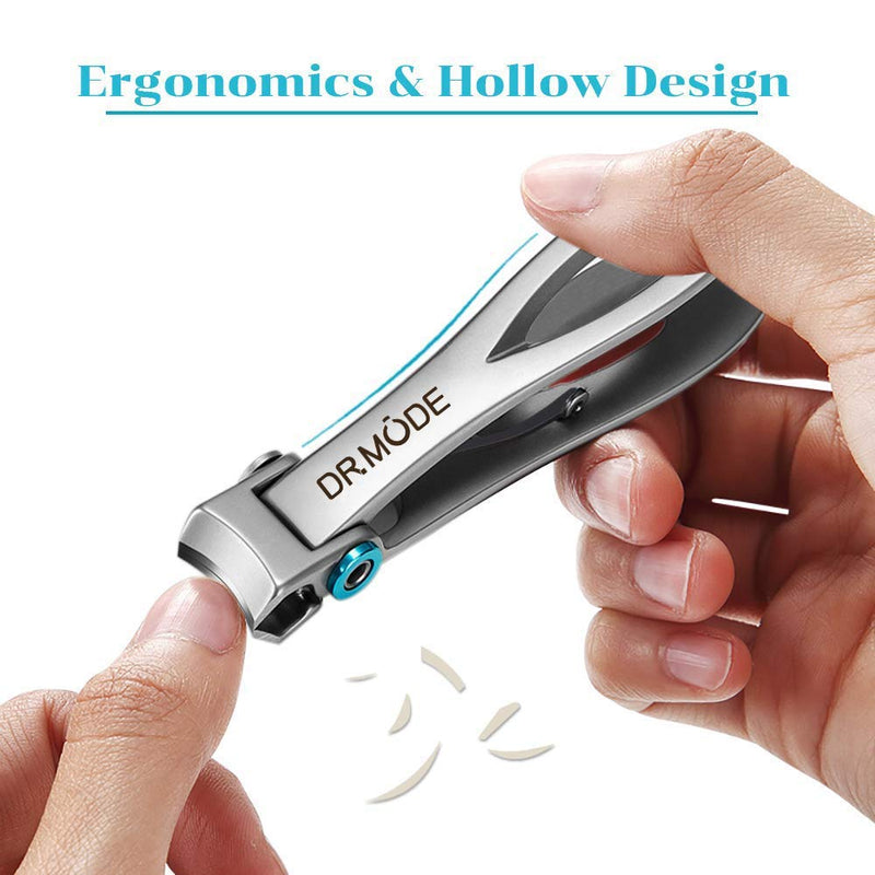 Nail Clippers for Thick Nails - DRMODE 15mm Wide Jaw Opening Extra Large Toenail Clippers Cutter with Nail File for Thick Nails, Heavy Duty Fingernail Clippers for Men, Seniors silver set - BeesActive Australia