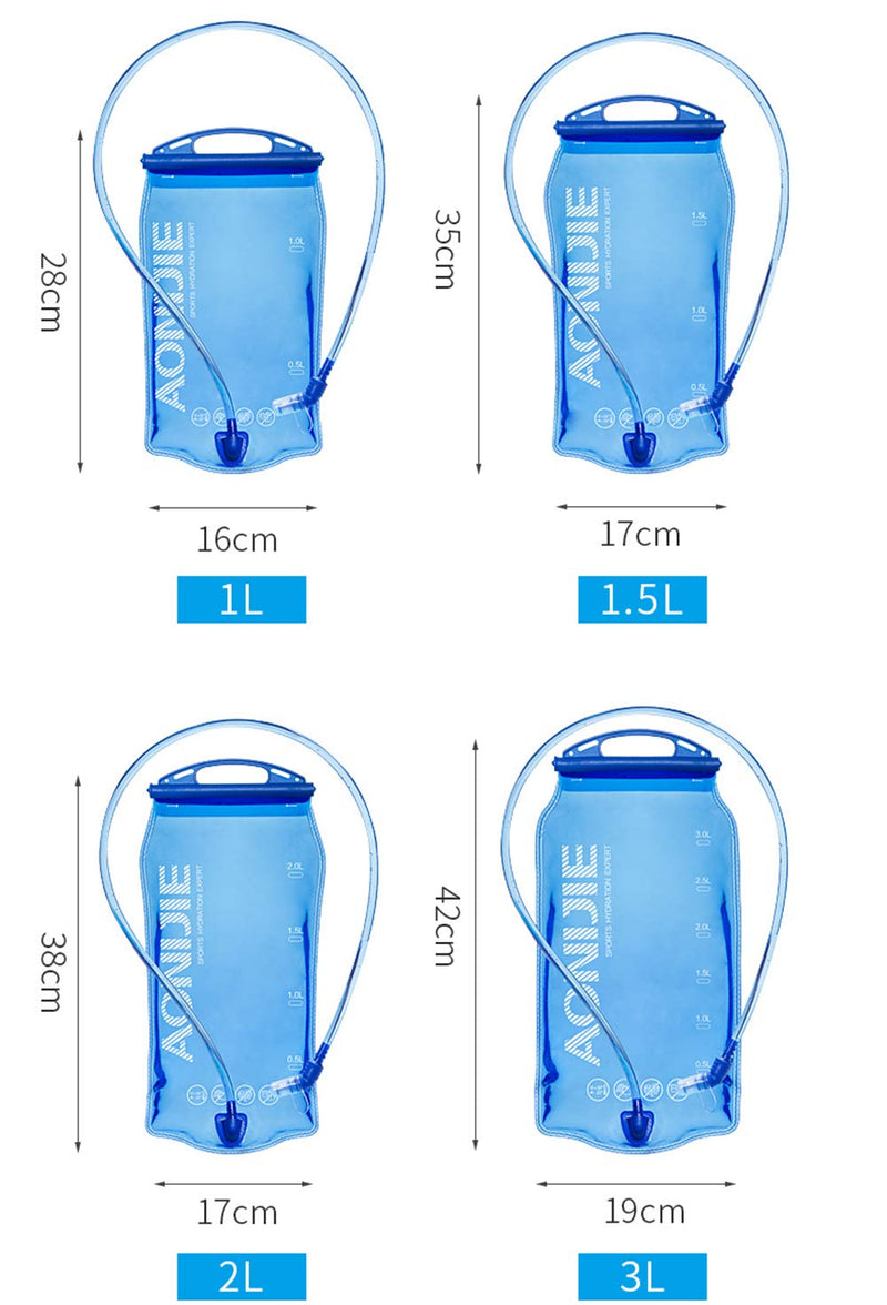 AONIJIE Leakproof Water Reservoirs for Backpacks/Running Vest Pack - 1L / 2L / 3L Hydration Bladder 1 Liter - BeesActive Australia
