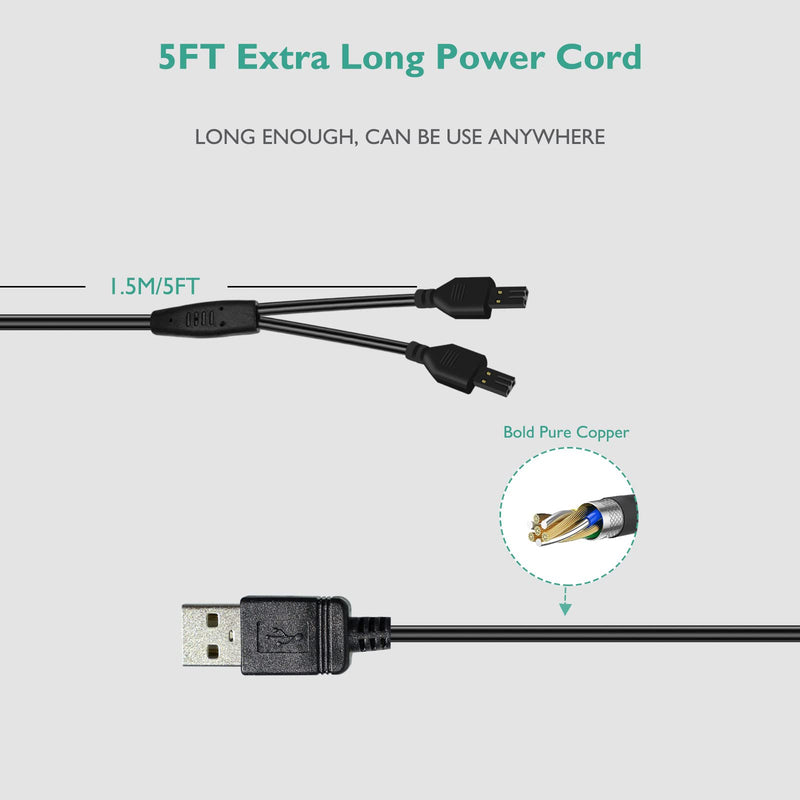 for Petsafe Collar Charger Replacement, Lnauy Power Cable Compatible with PetSafe Remote Trainer and Lite Remote Trainer 100/300/600 and 900 Yard Models USB Adaptor Cord - BeesActive Australia