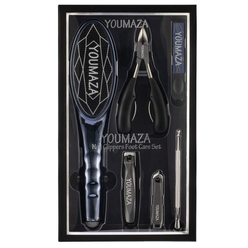 YOUMAZA Nail Clippers and Foot File Set.1pc Colossal Foot Rasp Callus Remover,3 Pcs Sharp Toenail Clippers and Fingernail Clippers for Men and Women (Heavy Duty,Premium Stainless Steel) - BeesActive Australia