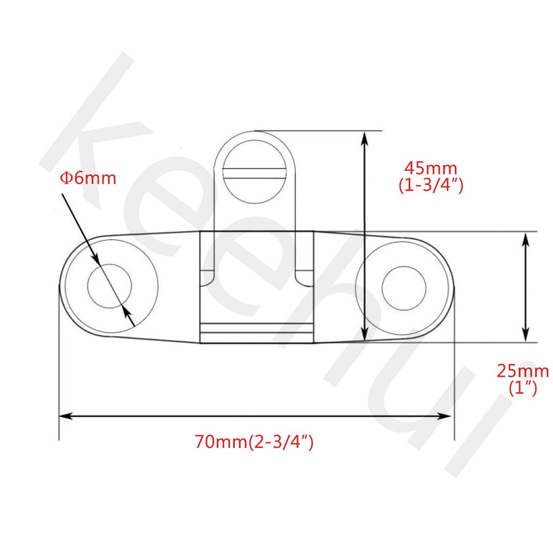 [AUSTRALIA] - keehui Pack of 2 Marine Grade Bimini Top 316Stainless Steel Swivel Deck Hinge with Rubber Pad Deck Mount 