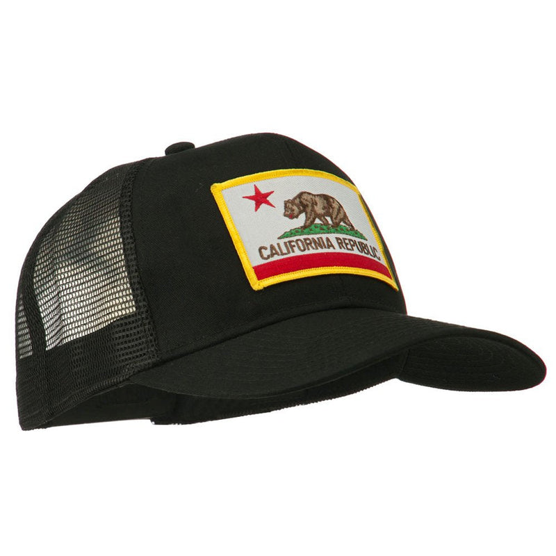 e4Hats.com California State Flag Patched Twill Mesh Cap One Size Black - BeesActive Australia