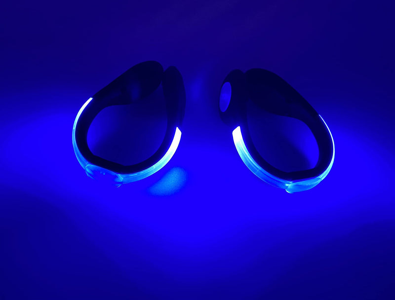 Shoe Clip Light Safety Clip Outdoor Sports Night Running Equipment USB Charging Color Changing RGB Strobe and Steady Flash Mode Blue One Pair - BeesActive Australia