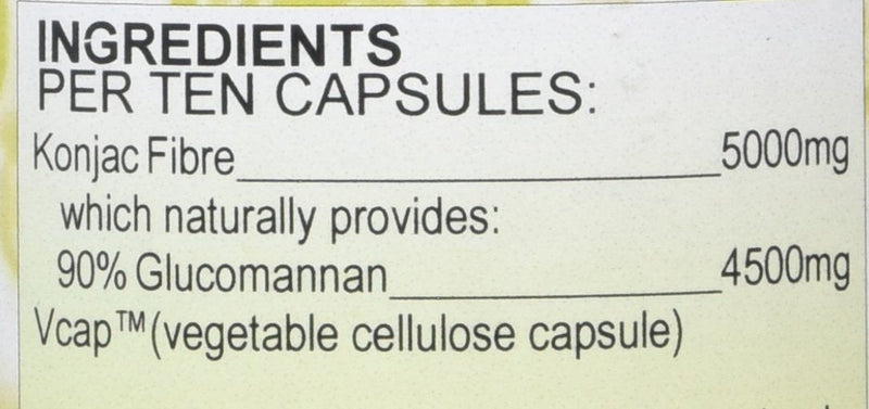 Health Plus Konjac Fibre 500mg (Glucomannan) Slimming and Weight Control Supplement - 210 Gelatin Free Capsules - BeesActive Australia