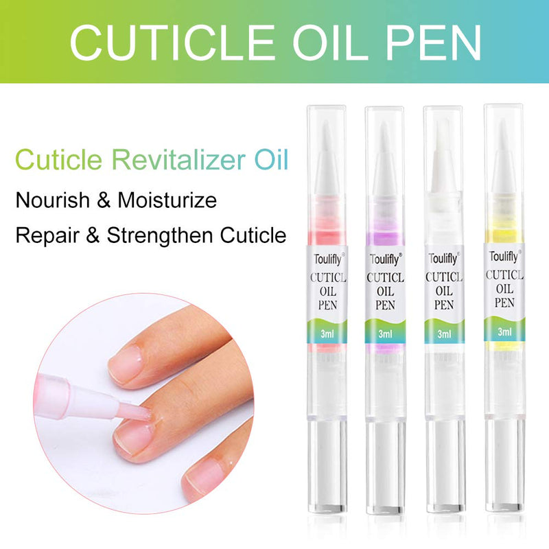 Cuticle Oil Pen, Cuticle Revitalizer Oil, Nail Nutrition Oil Pen, Nail Oil Treatment Manicure Tools Soften Pen, Cuticle & Nail Strengthener (4PC) - BeesActive Australia