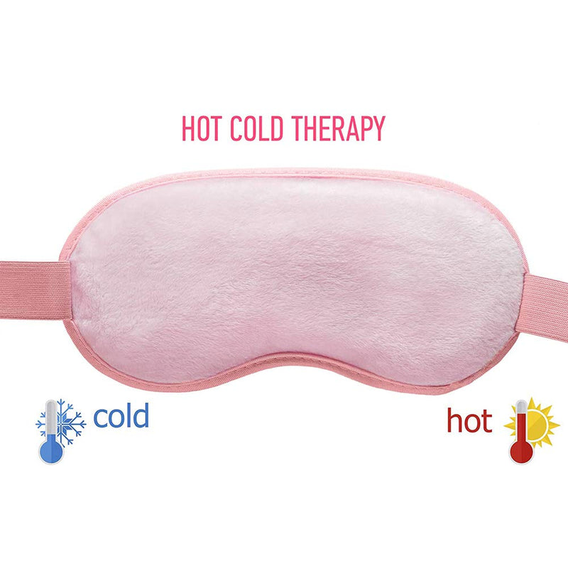 TEEROVA Cooling Eye Mask with Gel Bead - Reusable Gel Eye Mask for Dark Circles, Puffy Eyes, Dry Eyes, Headaches, Migraines, Sinus (Pink) - BeesActive Australia