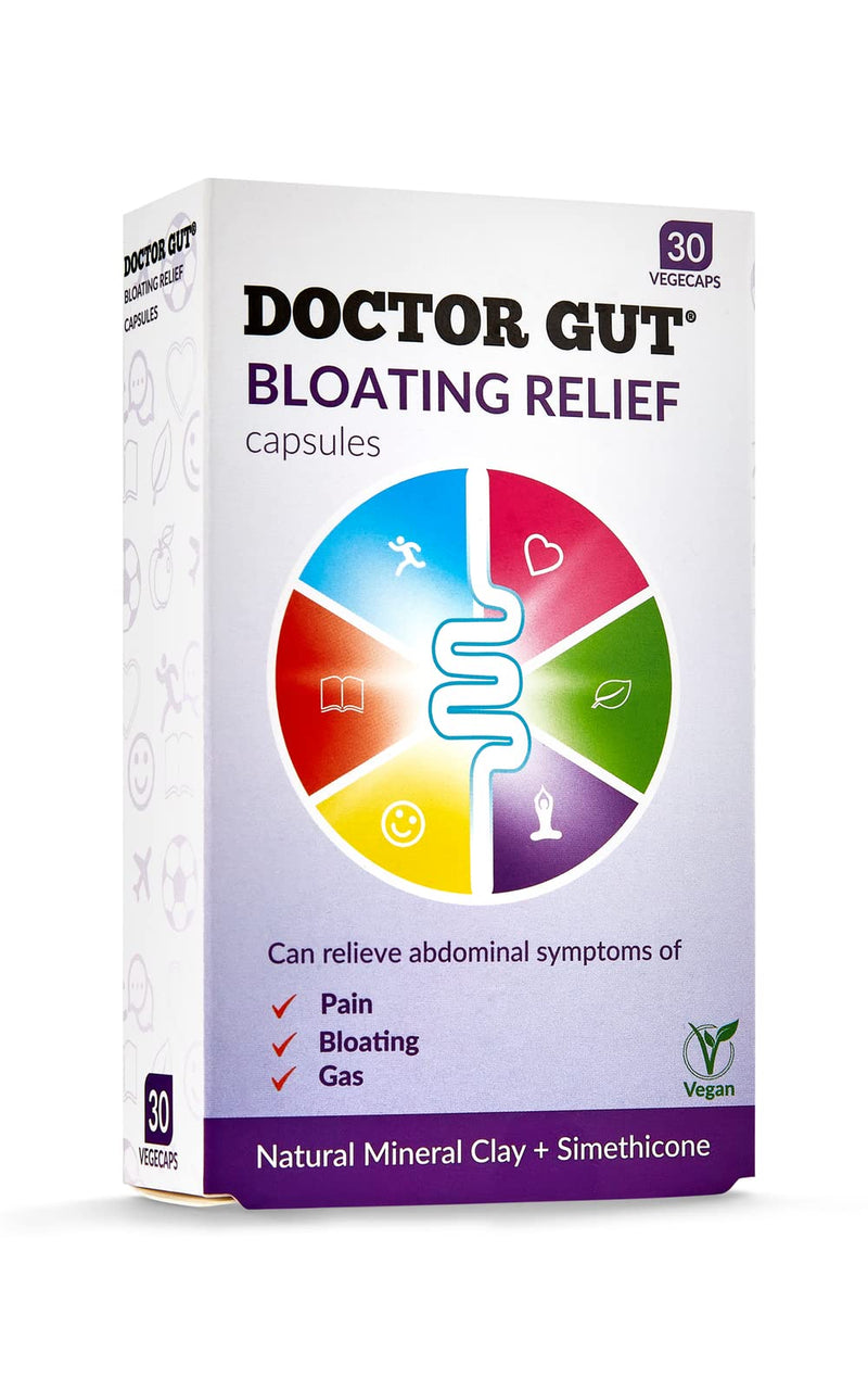 Doctor Gut Bloating Relief - Gentle Relief from Bloating, Trapped Wind, Gas (1 Pack of 30 Capsules) - BeesActive Australia