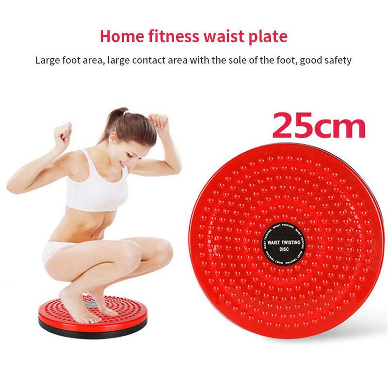 THBII Twisting Waist Disc, Body Shaping Twisting Boards Waist Aerobic Exercise Fitness Slim Machine Rotating Board Female Twister Exercise Sports Equipment Big Round Beads(Red) - BeesActive Australia