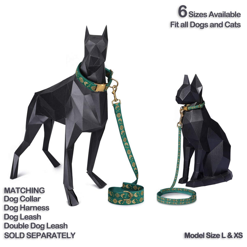 waaag Pet, Moons Stars Suns Dog Collar Cat Collar, Multiple Designs Crescent Celestial Dog Cat Collar Leash Harness XX-Small (Pack of 1) Mallard Collar - BeesActive Australia