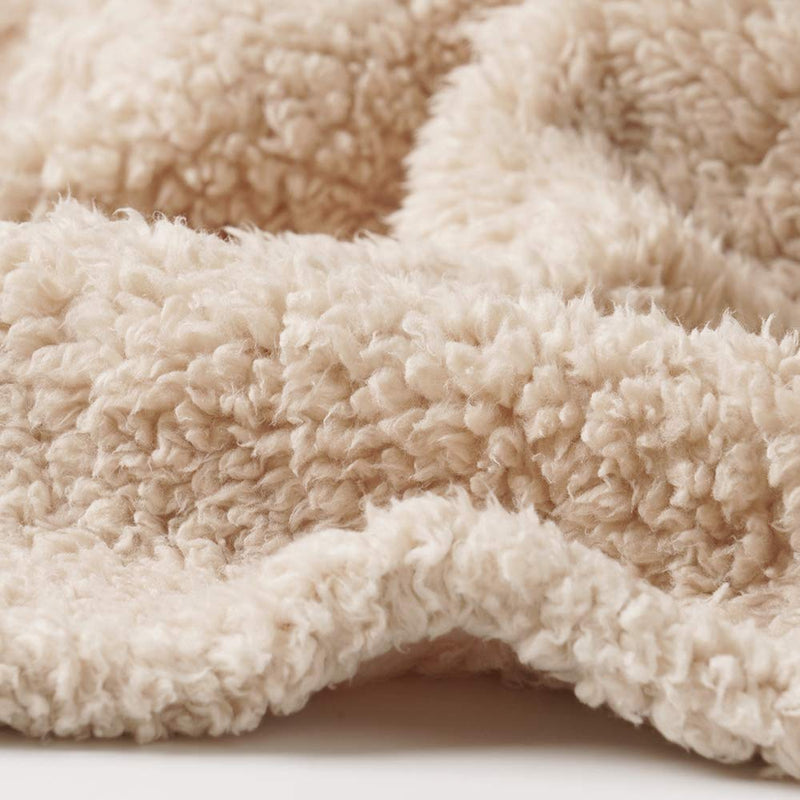 Premium Fleece Dog Blanket Soft Pet Sherpa Throw for Dog Puppy Cat Medium(31*41") Beige - BeesActive Australia
