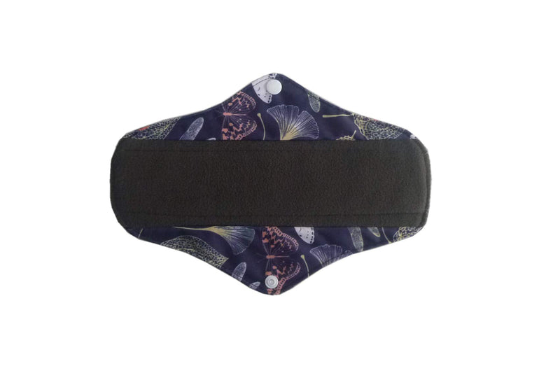 10PCS 10 Inch Charcoal Bamboo Cloth Reusable Washable Menstrual Pads Sanitary Pads+1 Wet Bag (NCM-M10-01) Ncm-m10-01 - BeesActive Australia