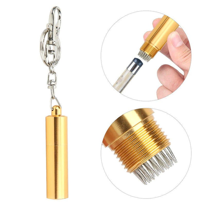 Vbest life Snooker Pool Cue Tip Pricking Pin Grinding Repairing Tool Snooker Skin Piercing Needle Billiard Cue Accessories (Golden) - BeesActive Australia