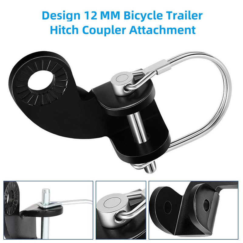 Bicycle Stainless Trailer Hitch Coupler Attachment, Trailers Adapter Replacement Connector Included, Suitable for Kids Burley Bee Bike, Pets Trailers (12 MM) - BeesActive Australia