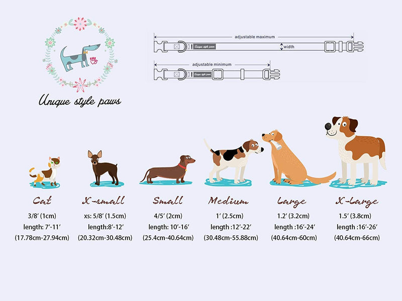 Unique style paws Dog Collar with Bow Tie & Flower Tie Girls Boys Summer Dog Collar for Small Medium Large Dogs with Adjustable Safety Metal Buckle for Summer Holiday Large (Pack of 1) RedPlaid - BeesActive Australia