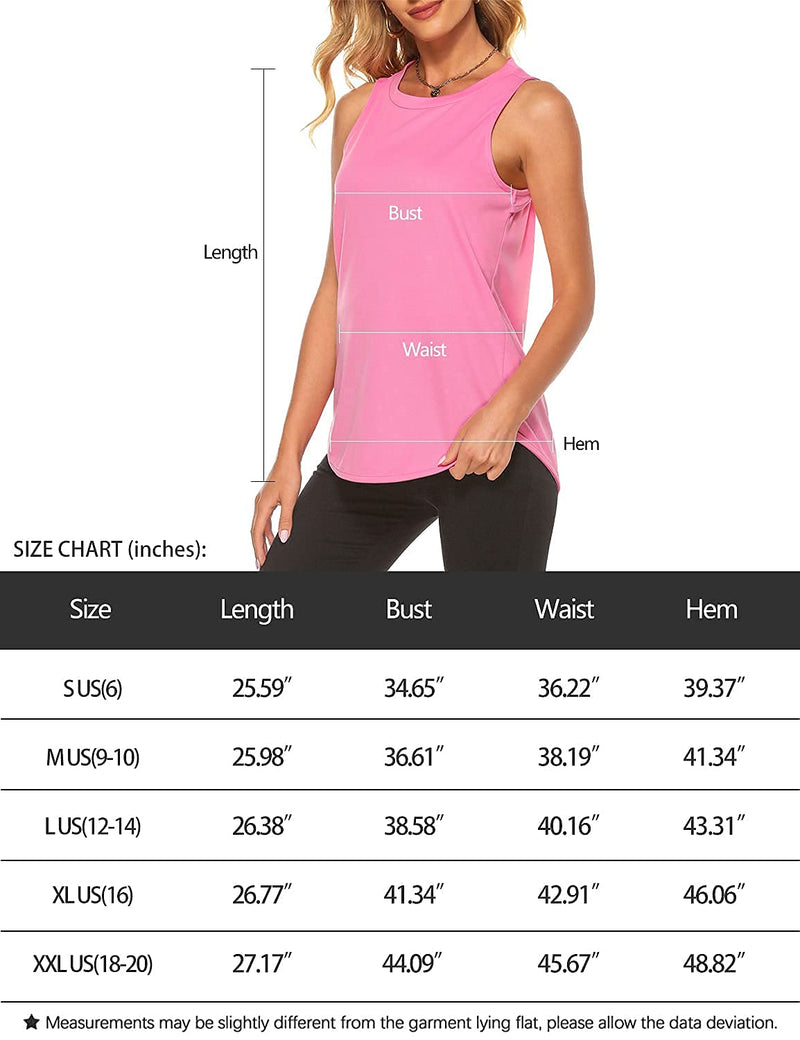 Fulbelle Women's Workout Tank Tops Summer Sleeveless Shirts with Open Back Design Medium Pink - BeesActive Australia