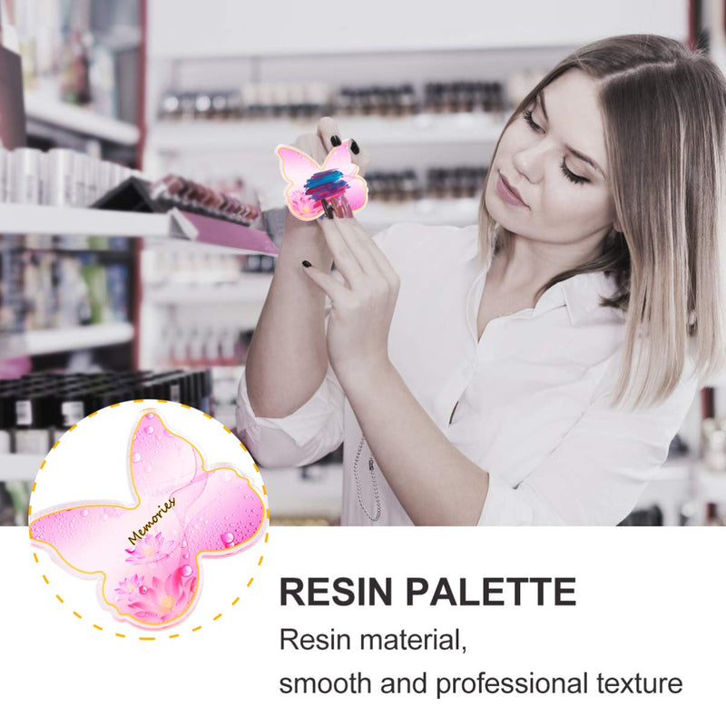 Minkissy 2pcs Resin Nail Art Palette Polish Holder Drawing Color Palette Nail Art Painting Gel Palette Manicure Tool Style 3 - BeesActive Australia