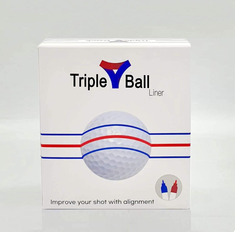 Triple Golf Ball Liner Alignment Tool, Golf Ball Marker Tool for a Better Alignment. 2 pens Included - Triple Golf Ball Liner Compatible with Golf putters - BeesActive Australia